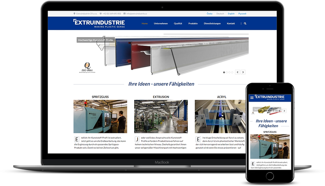 Homepage Firma Extruindustrie